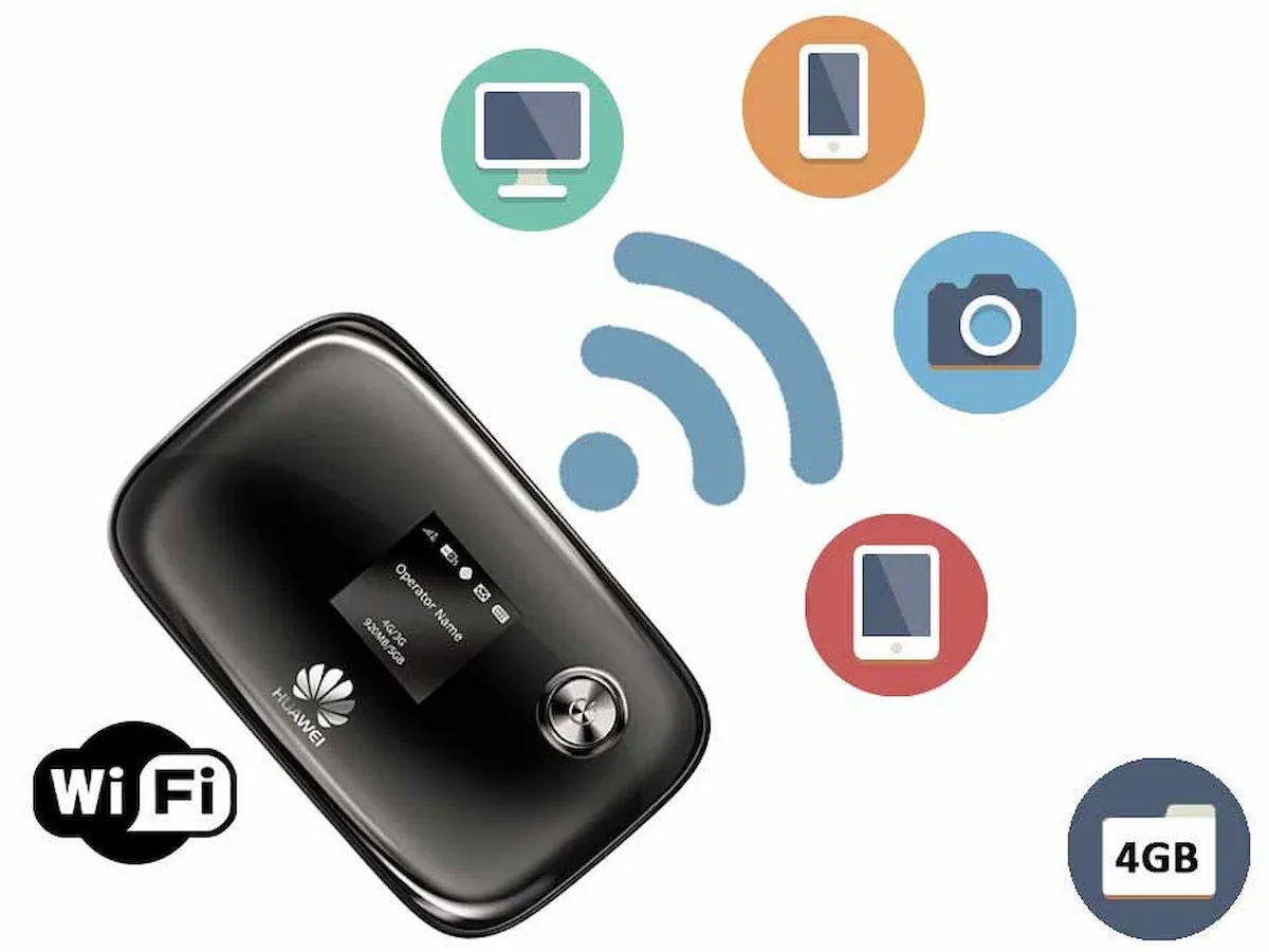 portable WiFi device in Iceland connecting multiple phones and tablets for tourists