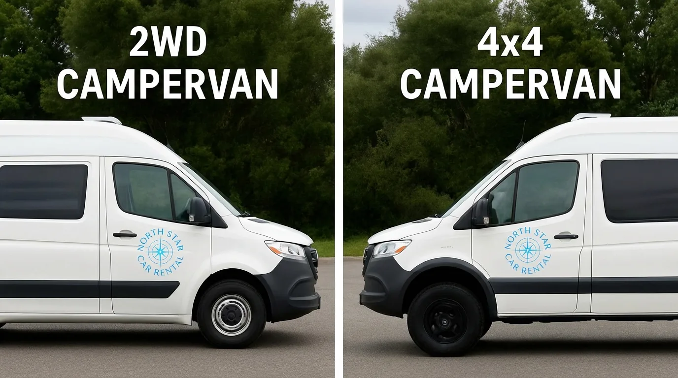 Iceland campervan essentials setup with fully equipped campervan interior