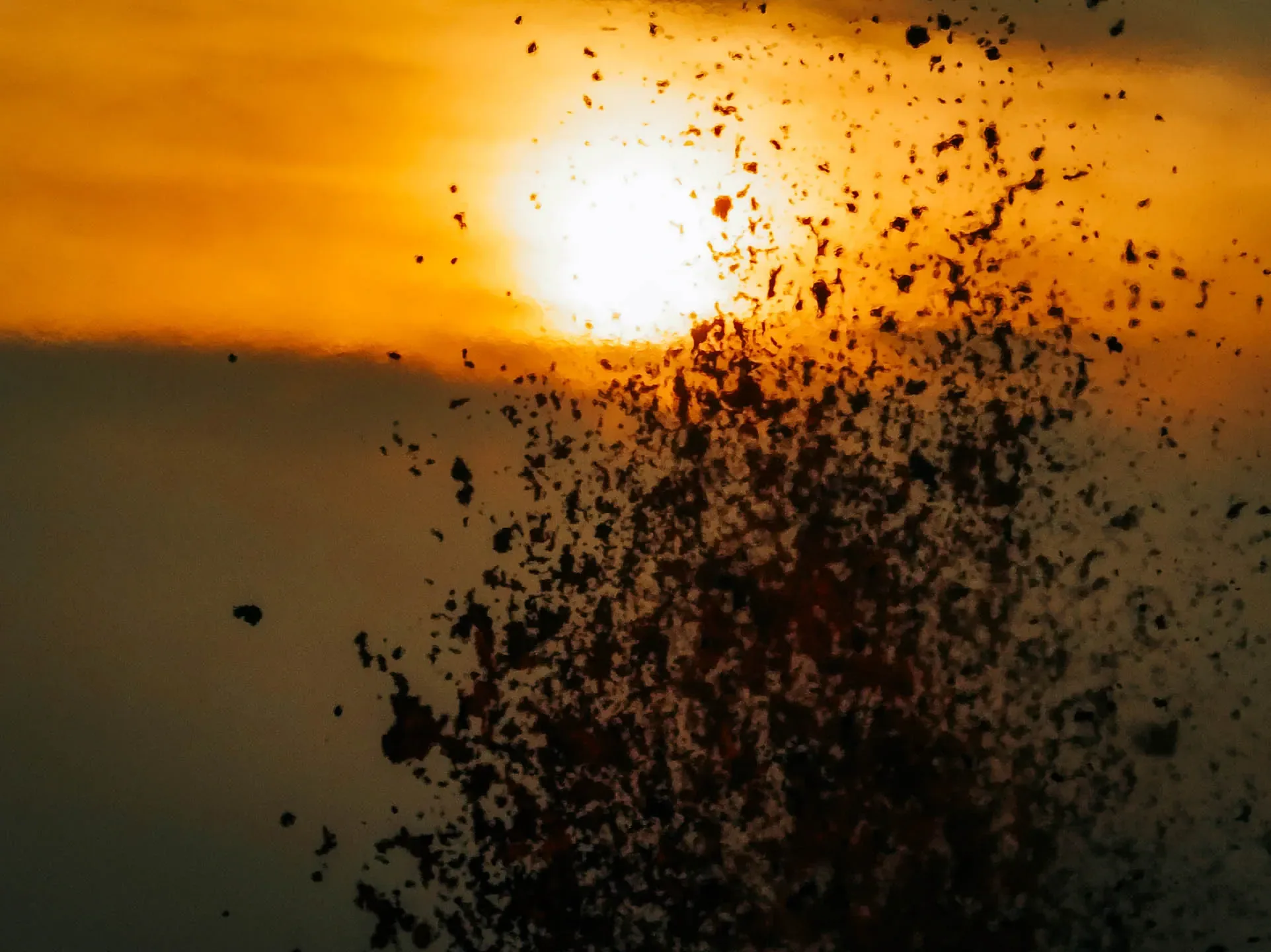 lava by sunset in iceland volcanic eruption