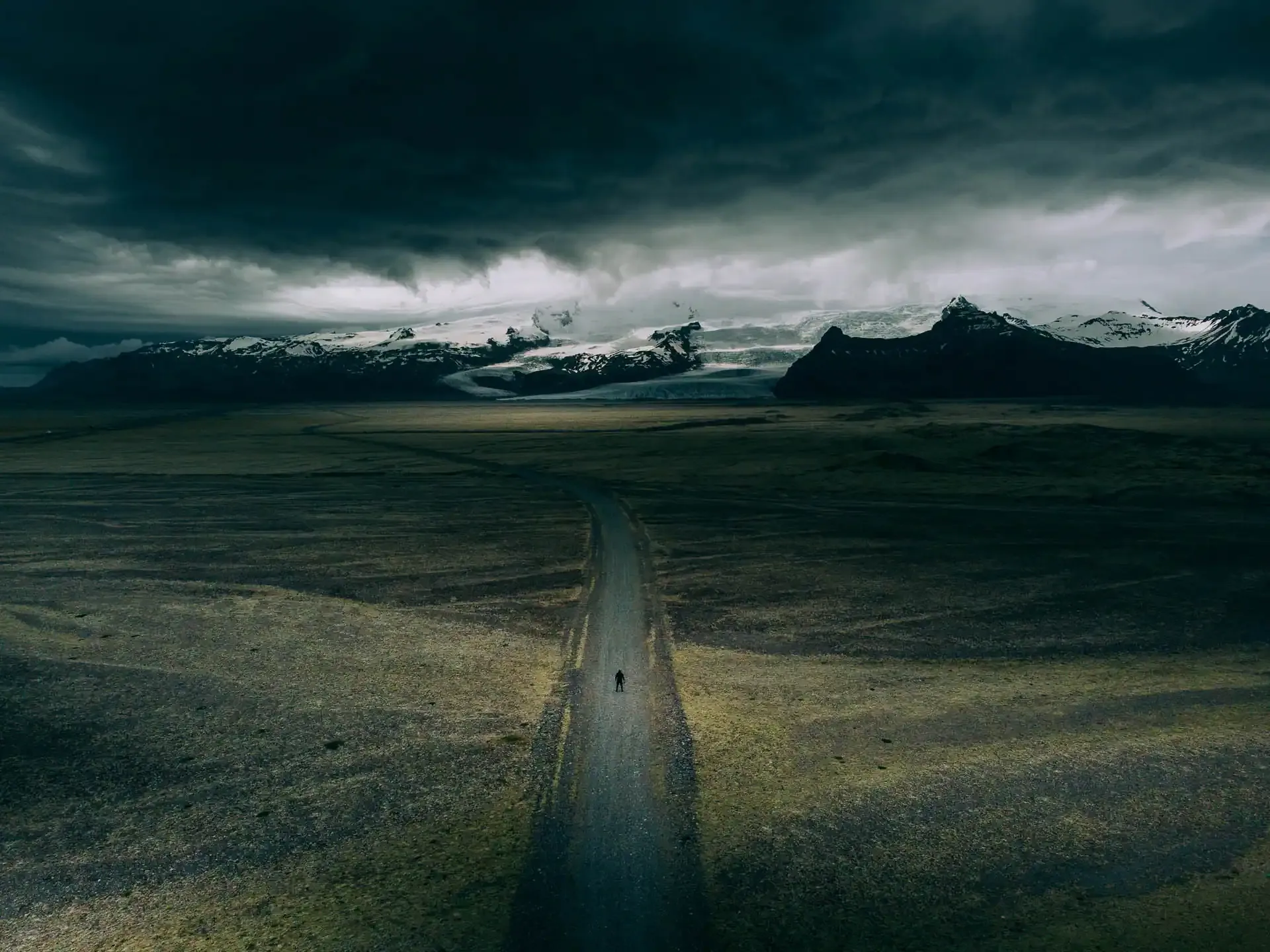 Is Iceland safe for a campervan trip icy gravel road leading to glacier mountains