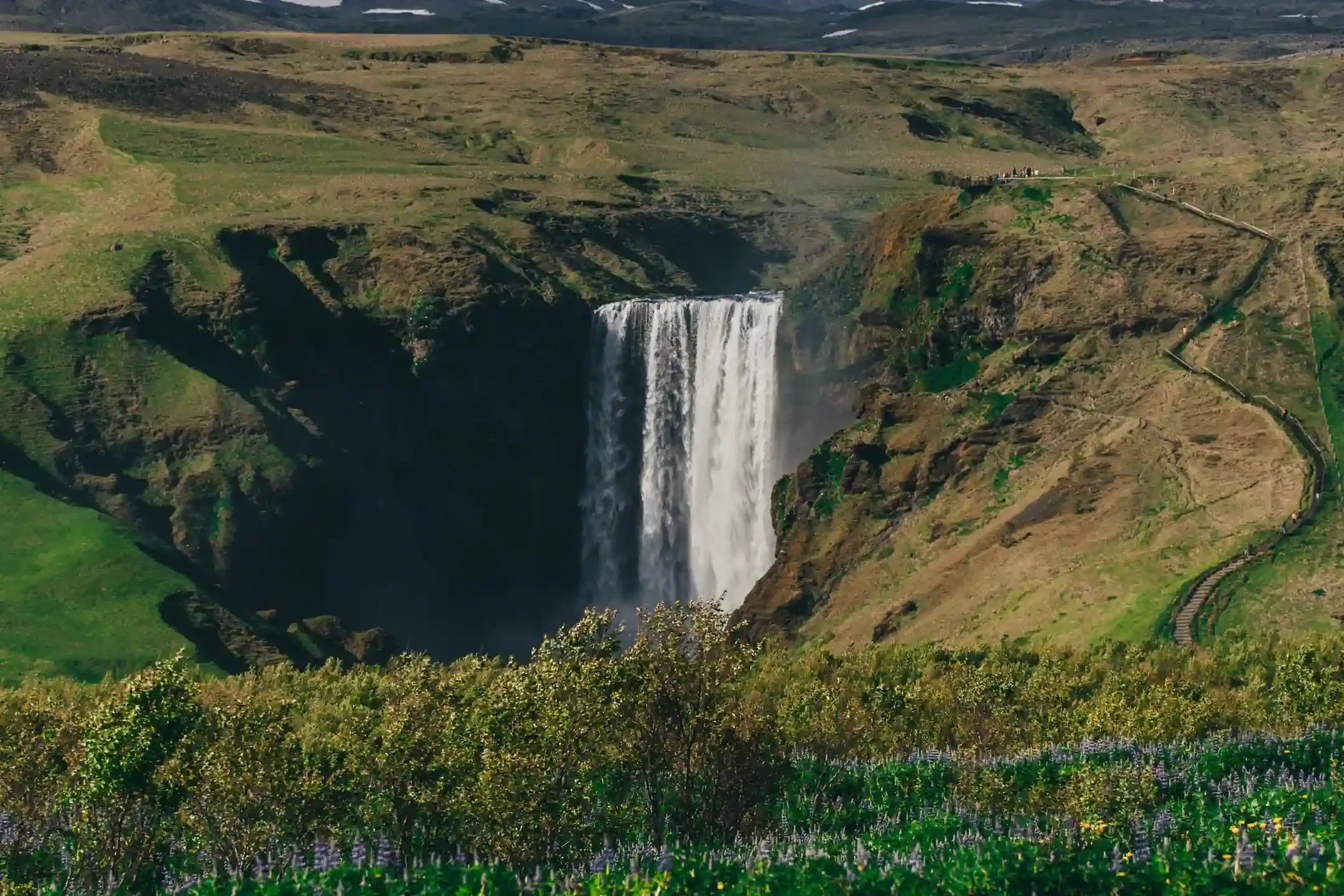 iceland skogafoss by summer